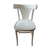 Chaise bistrot laqué blanche vintage