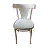 Chaise bistrot laqué blanche vintage