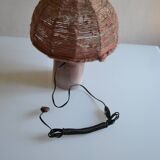 Vintage ceramic and wool lamp