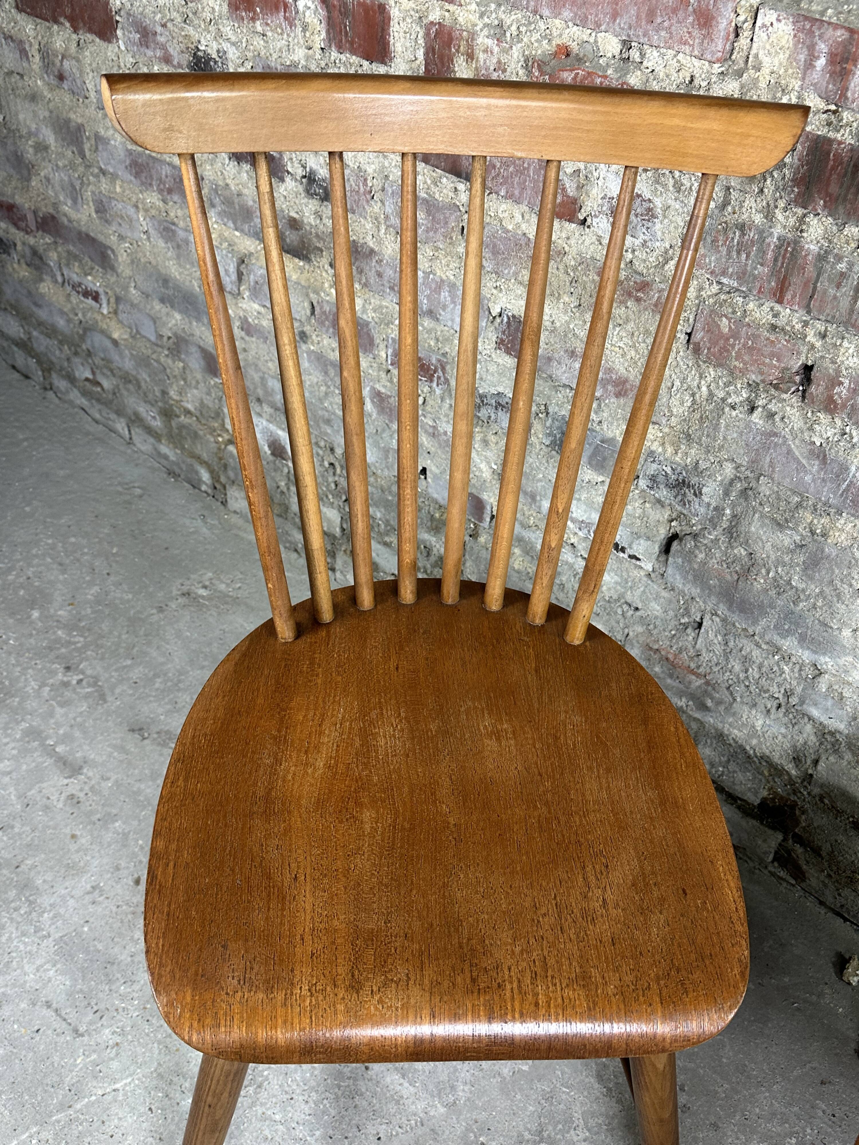 Scandinavian chairs (series of 6) in teak produced by samcom 1960