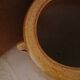 Large terracotta jar tamegroute enameled in curry yellow