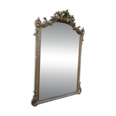 Napoleon III mirror in gilded wood and stucco