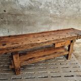 Antique workbench oak, beech side table