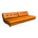 Cognac leather daybed / sofa, 1960s