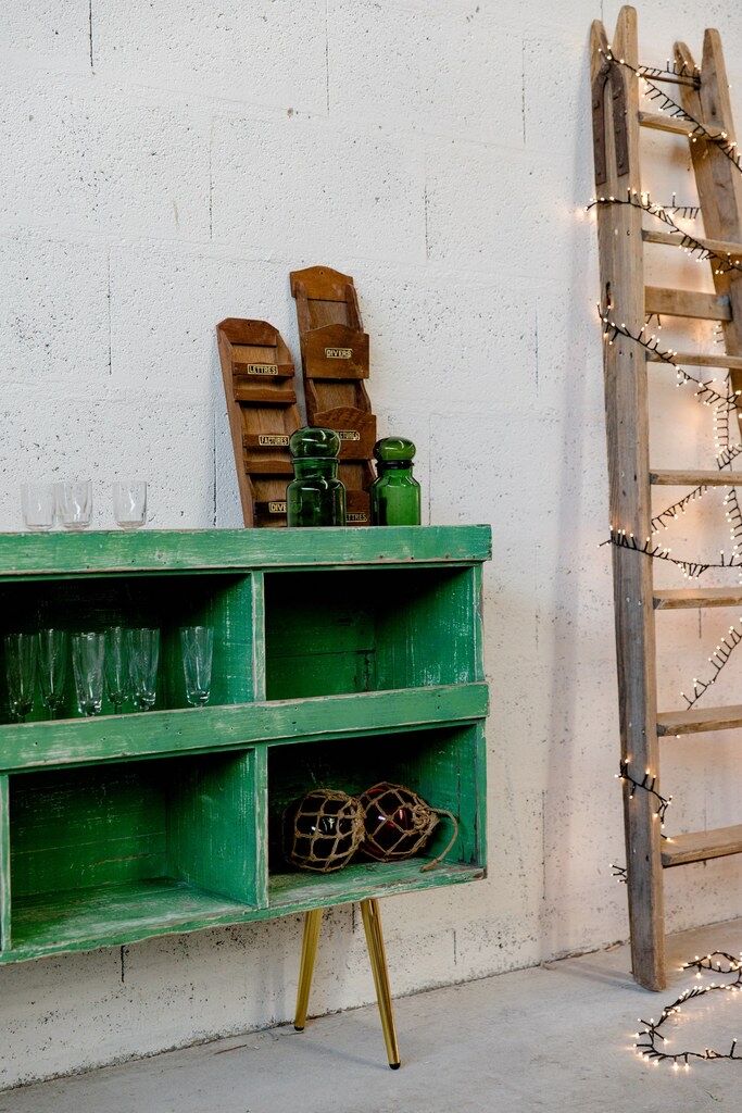 Workshop furniture – with green lockers
