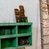 Workshop furniture – with green lockers