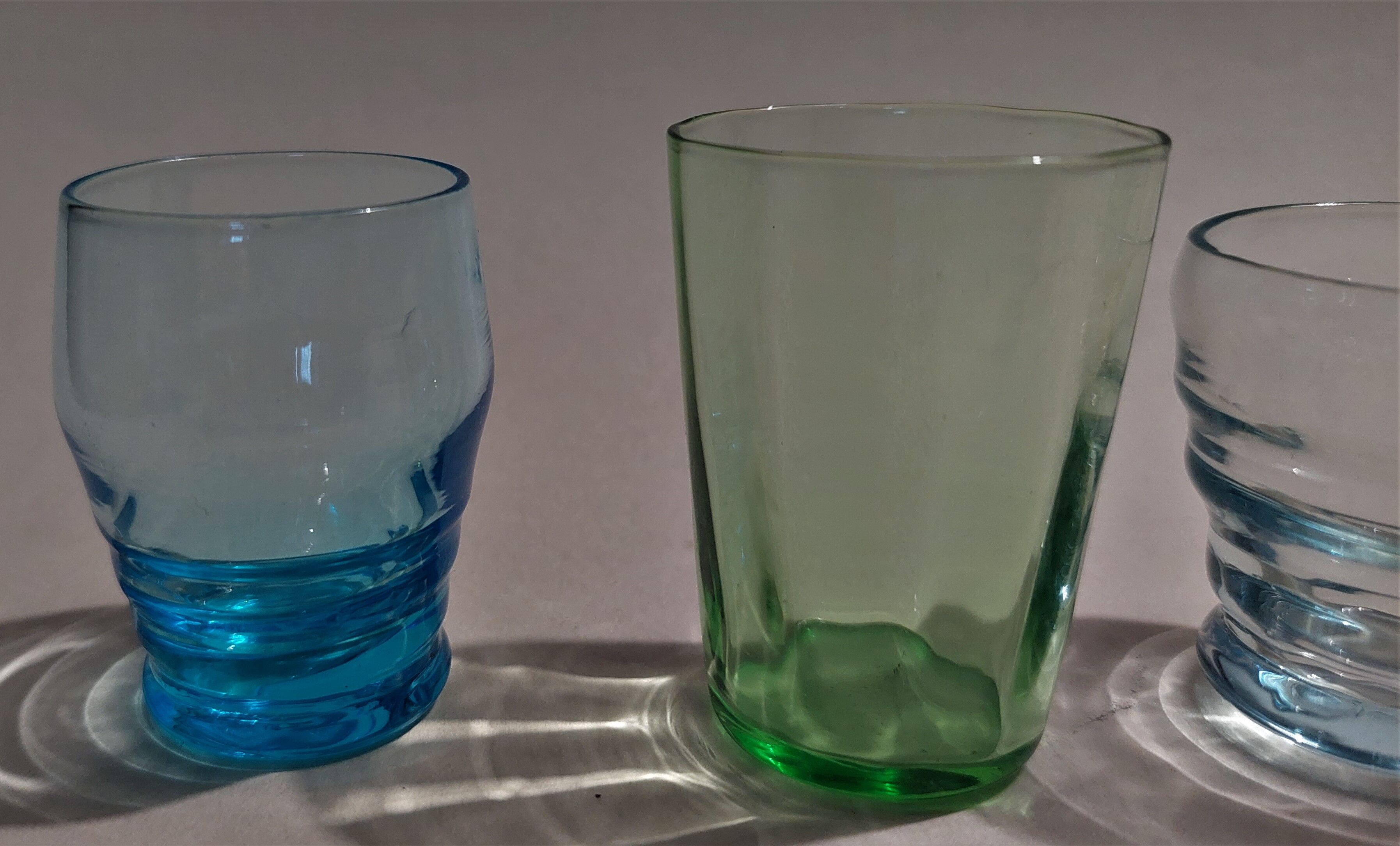 Vintage shooter shot glasses series of six assorted colors