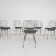 Set of 8 Mid-century wire chairs The Netherlands 1950's