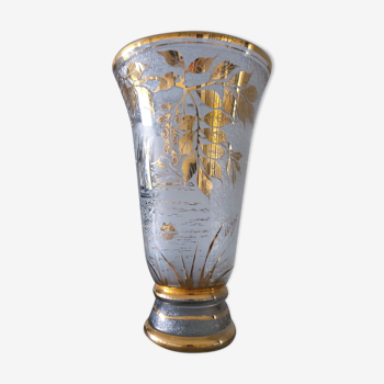 Vase doré à l'or fin signe Adat
