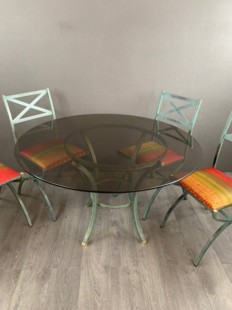 Table and Chairs Set “Villa D'Este” Collection by Pierre Vandel