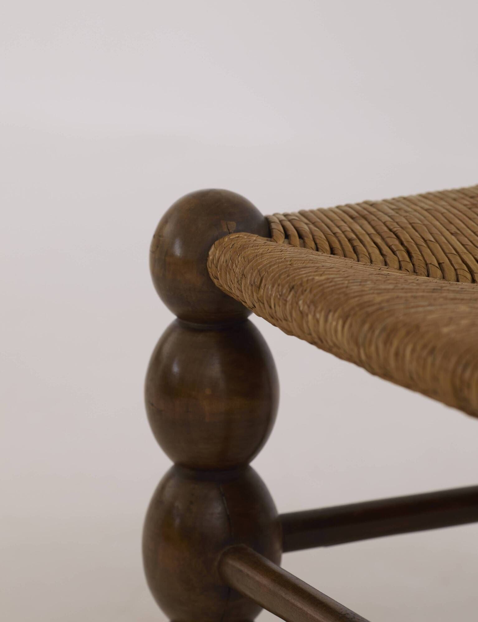 Vintage low chair in solid wood (oak) Dlg Dudouyt Circa 1960