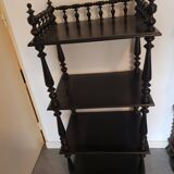 4-shelf turned wood shelf