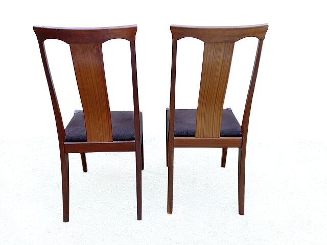 Set de 2 chaises en teck vintage design scandinave