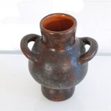 1960s ceramic pot-bellied vase with handles