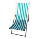 Transat chilienne pliante bois tissus rayures vertes salon jardin