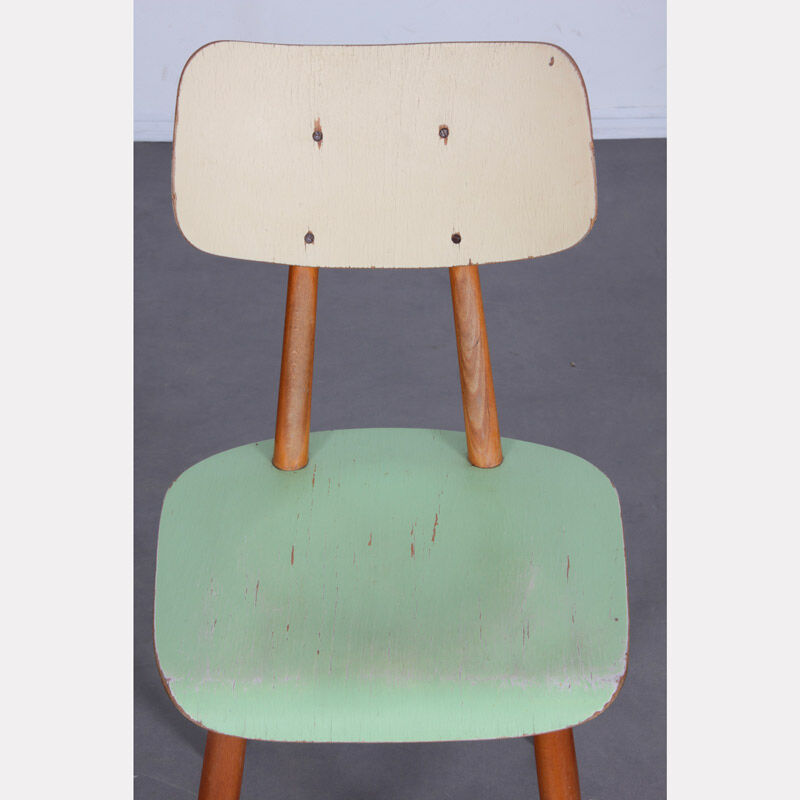 Vintage wooden chair produced by Ton, 1960