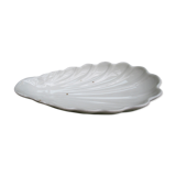 Plat en porcelaine à feu blanche - Charles Pillivuyt coquille