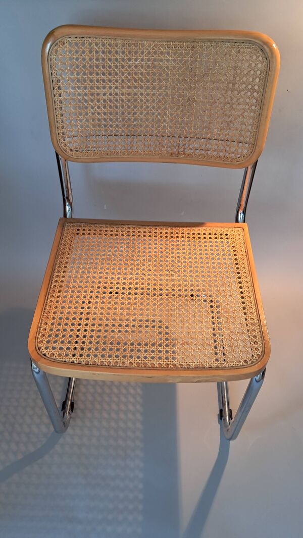 Chaise B32 Marcel Breuer en hêtre, made in Italy circa 1980