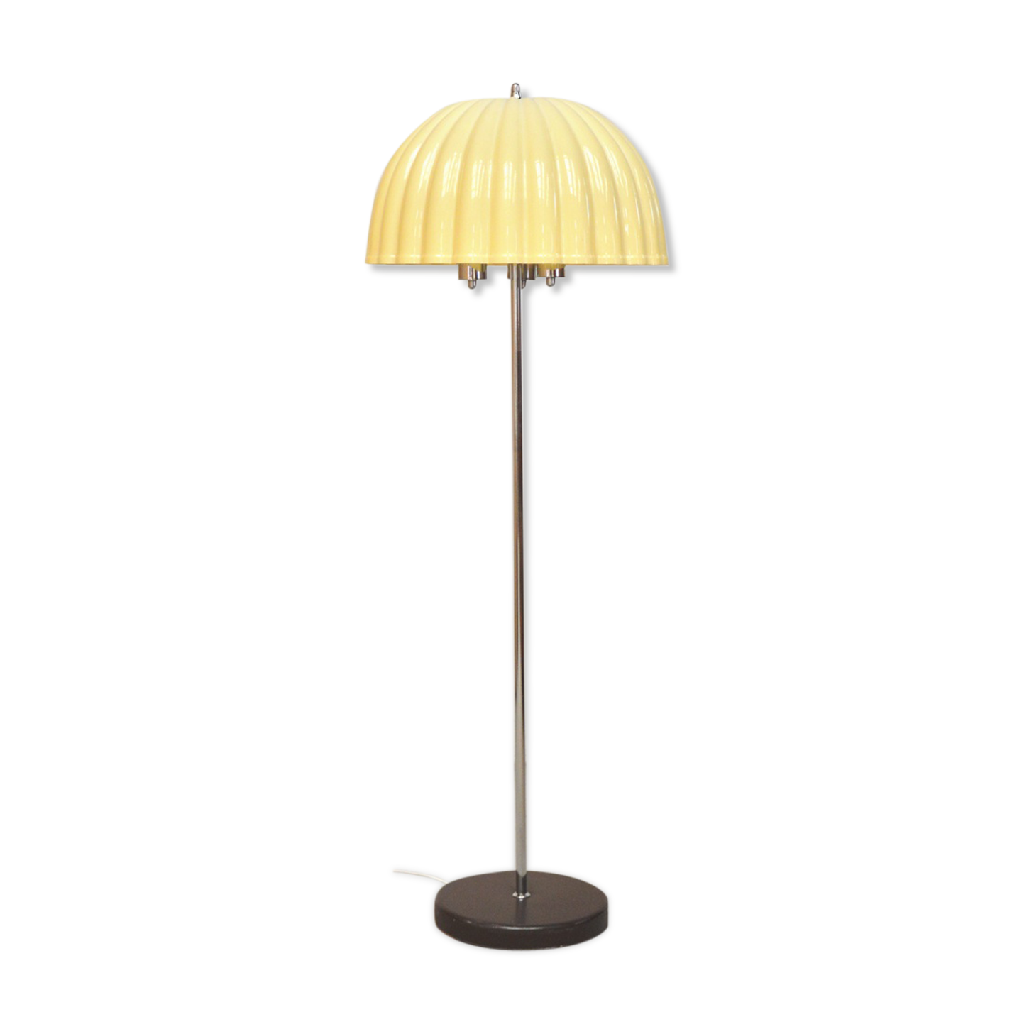 Floor lamp metal and yellow plastic, 1960
