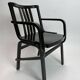 Fauteuils noirs de style milieu du siècle