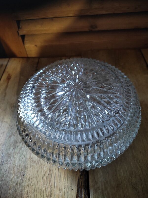 Ceiling lamp original globe molded glass tip star diamond