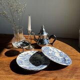 Set of 5 blue English plates D23
