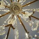 Chandelier 12 lamps with grapevines in crystal, bronze and regulated