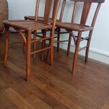 Trio of old bistro chairs
