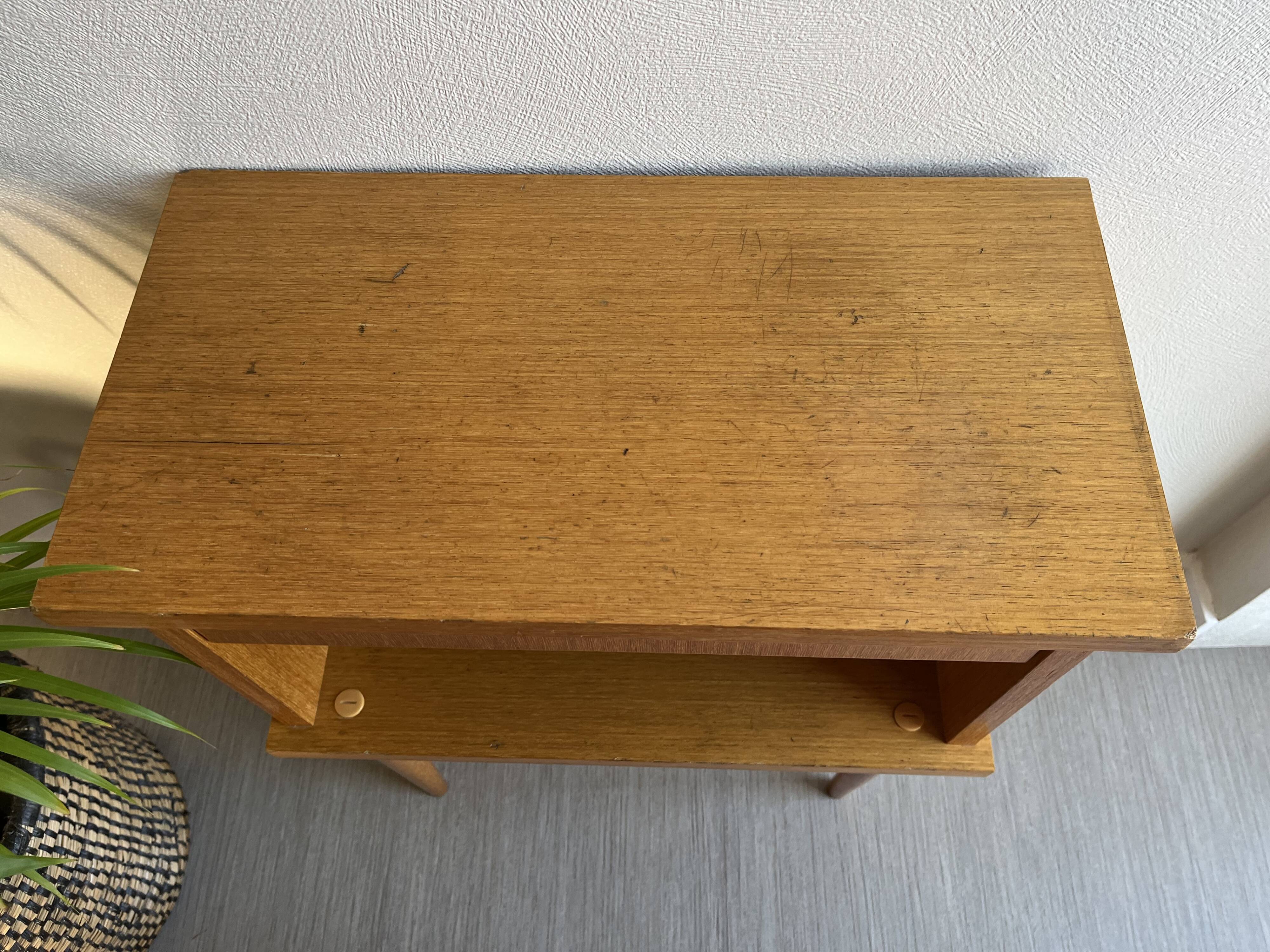 Bedside table vintage feet compass