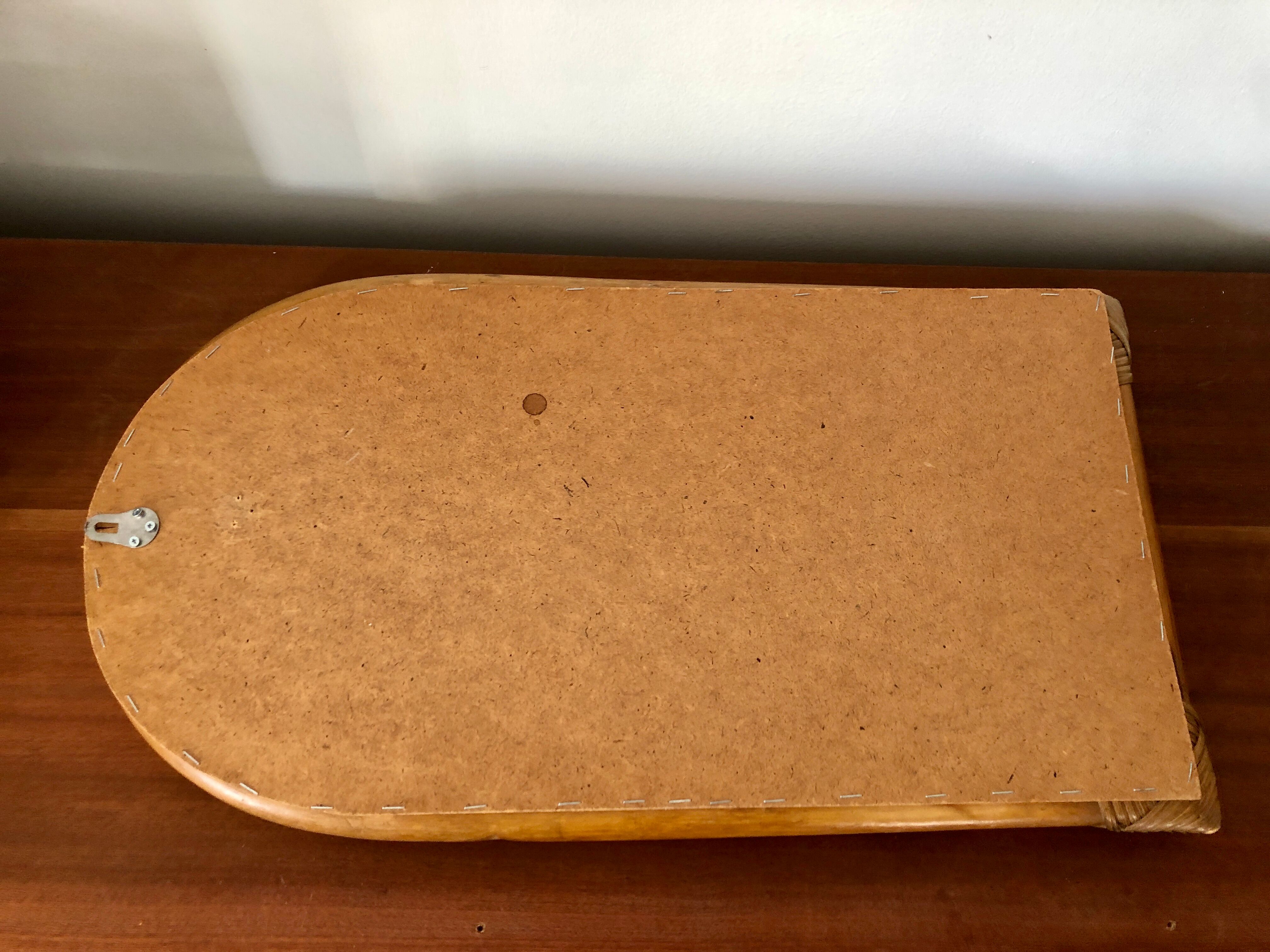 Curved bamboo mirror 1970