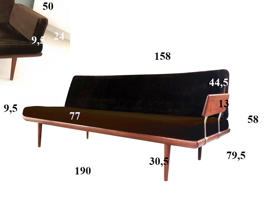 Canapés Peter Hvidt - Orla Molgaard-Nielsen for France and Son vintage 1954