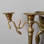Pair of vintage bohemian country candlestick holders