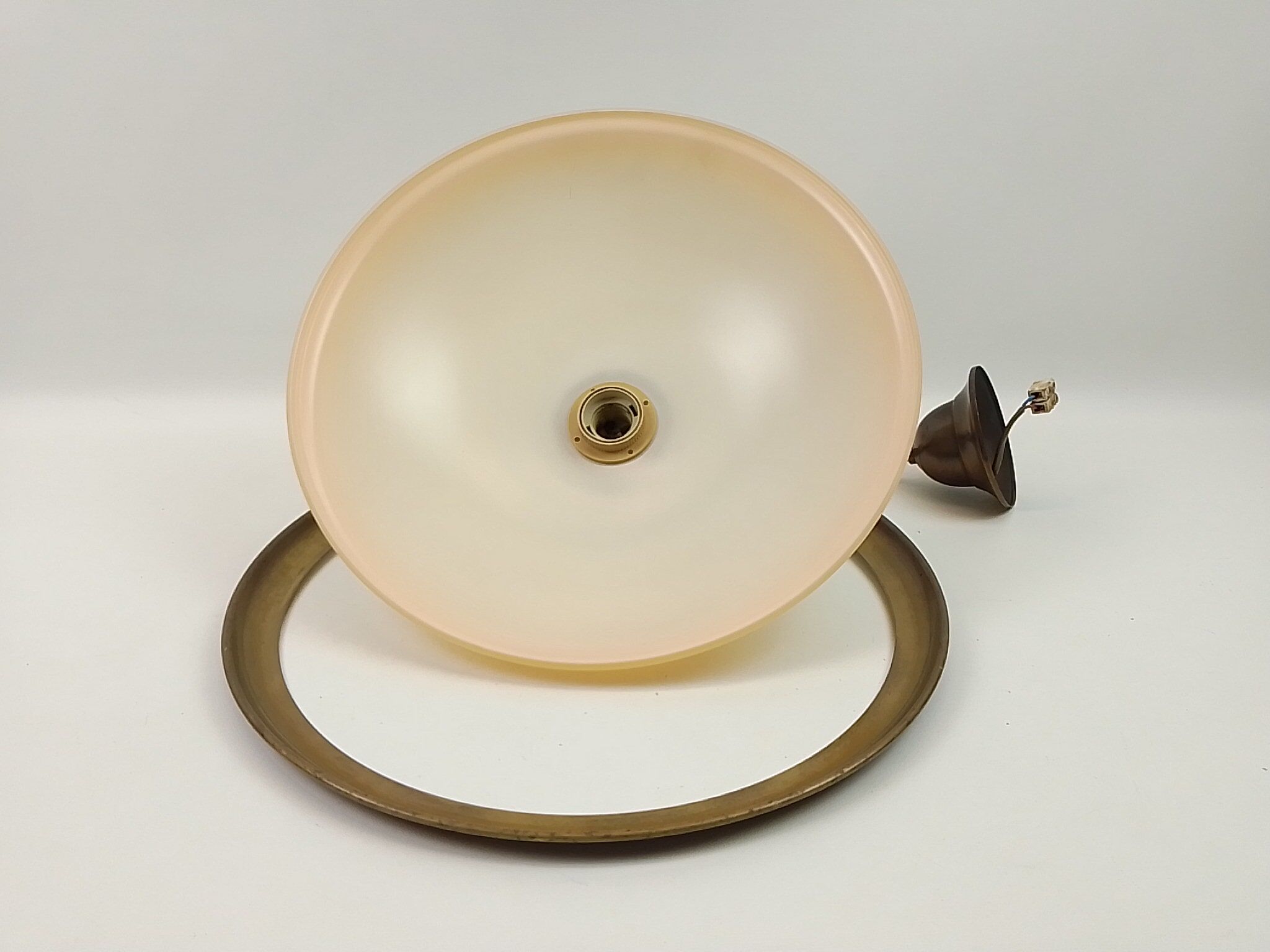 Round chandelier in glass and brass diameter 40cm