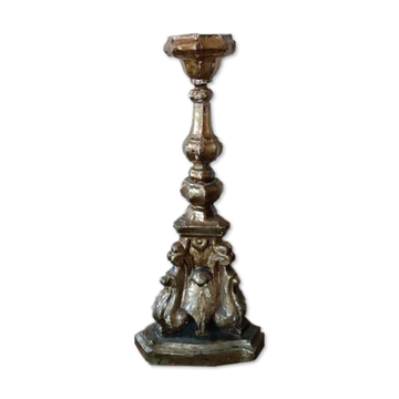 Ancien Chandelier En Bois Sculpté Style Baroque Fine 600 Toscane