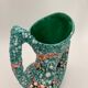Vase vintage en céramique de vallauris, émail « fat lava » années 1960