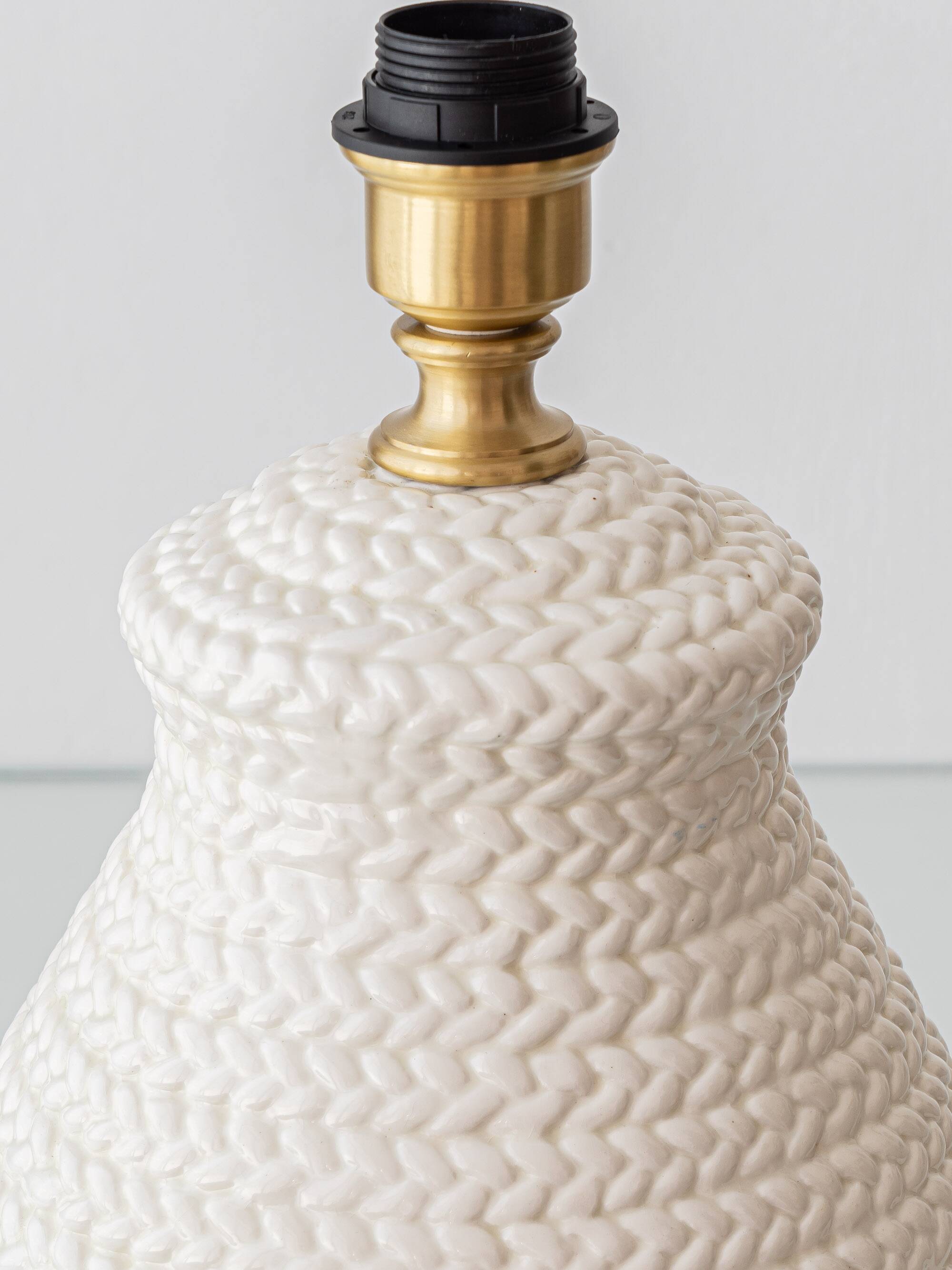 Coastal Table Lamp in Faux Wicker, Manises, Spain, 1960s, New Jute Shade