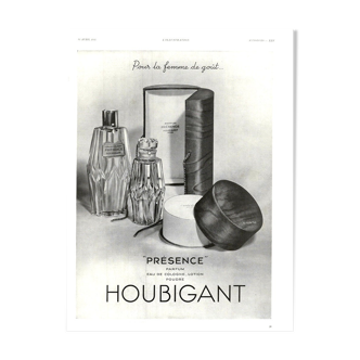 Vintage poster 30s Houbigant perfume