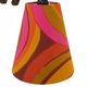 Wall lamp/scissor lamp with new shade from repurposed 1960s printed fabric by Metsovaara . Sweden 19