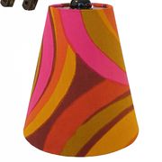 Wall lamp/scissor lamp with new shade from repurposed 1960s printed fabric by Metsovaara . Sweden 19