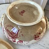 Soup pot Terre de Fer Gien model "July" late nineteenth