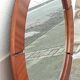 Large round mirror mahogany end 60 diameter 106.7 cm