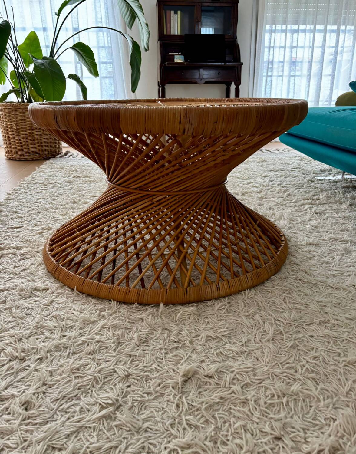 Rattan coffee table