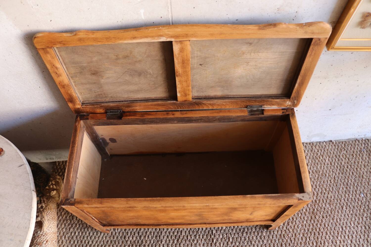 Vintage wooden toy trunk