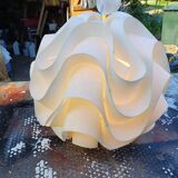 Vintage white plastic pendant lamp