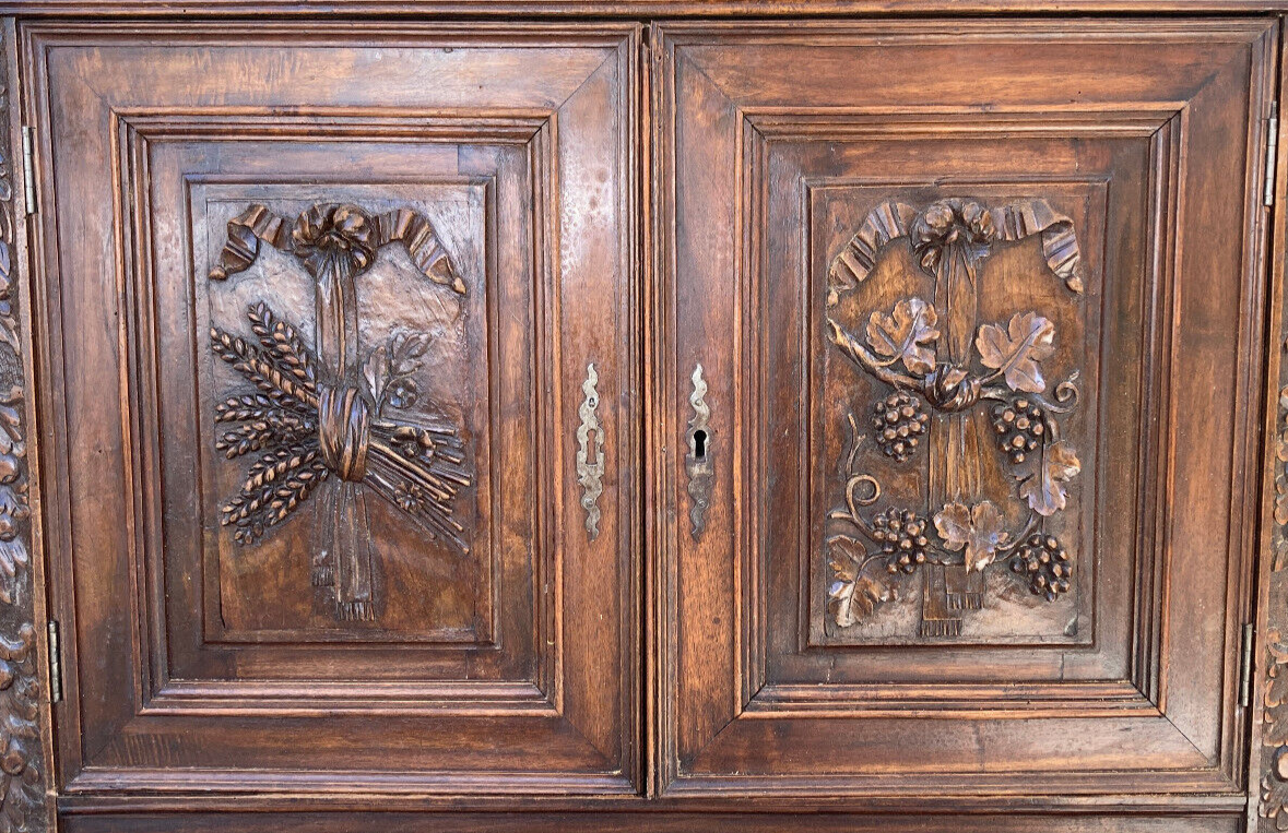 Antique closet doors - carved wood