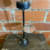Ashtray on Stand + Tray + Metal Magazine Rack in Black + Vintage Chrome