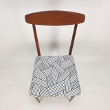 Set of 6 Mid Century Italian Teak Dining Chairs, 1950s