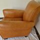 Vintage cognac leather club chair – natural patina – 1970s style