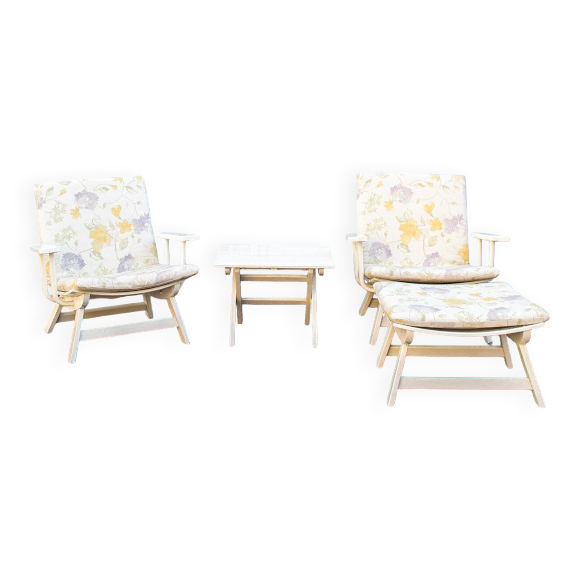 Folding garden chairs by Carlo Hauner for BFC, 1960s, set of 4.