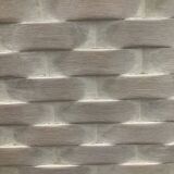 White wash sideboard made of woven rattan/bamboe, '70